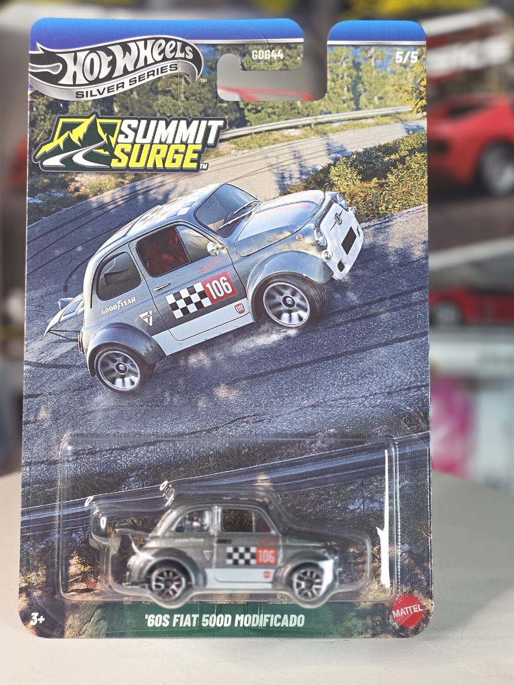 Hot Wheels Silver Series Summit Surge 60s Fiat 500D Modificado Grey CHASE
